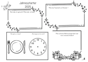Vorschau - Arbeitsblätter - Jahresstarter 2025 Poster - Deckblatt