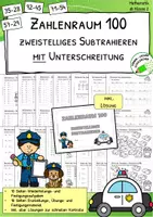 Vorschau - Arbeitsblätter - Zweistellige Subtraktion mit Übergang - ZR 100 – A5-Übungsheft - Deckblatt