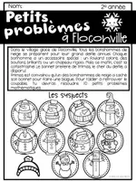 Aperçu - Feuilles d'exercices - Petits problèmes à Floconville CE1 - Page 1