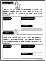 Aperçu - Feuilles d'exercices - Petits problèmes à Floconville CE1 - Page 3
