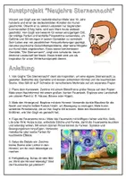 Vorschau - Arbeitsblätter - Neujahrs Kunstprojekt nach Van Goghs “Sternennacht” - Kunst im Winter - Seite 1