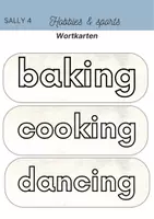 Vorschau - Arbeitsblätter - Hobbies & Sports Wortkarten Sally 4 - Seite 3