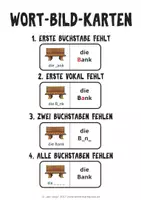 Vorschau - Bildkarten - Wort-Bild-Karten zur Übung der Anlaute Teil 1 (Rechtschreibung, DaZ/DaF) - Seite 1