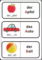 Vorschau - Bildkarten - Wort-Bild-Karten zur Übung der Anlaute Teil 1 (Rechtschreibung, DaZ/DaF) - Seite 3