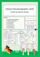 Vorschau - Stundenentwürfe - Einfach Bundestagswahl 2025 - 5) Wie sie wählen können - Deckblatt