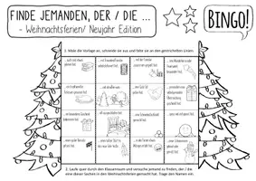 Vorschau - Mal- und Bastelvorlagen - Weihnachtsferien / Neujahr - BINGO - Bewegung statt Erzählkreis + Silvester - Seite 2