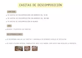 Vista previa - Refuerzo / NEE / Materiales de apoyo - Casitas de descomposición 10-1000 - página 1