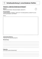 Vorschau - Arbeitsblätter - Experimente zur Schallausbreitung in verschiedenen Stoffen - Seite 1
