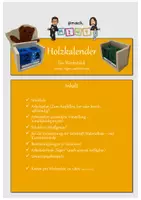 Vorschau - Unterrichtsreihen - Holzkalender Werkstück Technik BNT - Deckblatt