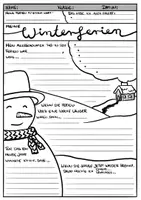 Vorschau - Arbeitsblätter - Meine Winterferien - Arbeitsblatt mit Schreibanlässen - Deckblatt