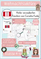Vorschau - Unterrichtsreihen - "Hinter verzauberten Fenstern" von Cornelia Funke - Material zur Weihnachtslektüre - Deckblatt