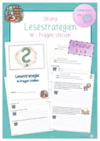 Vorschau - Arbeitsblätter - Lesestrategien nach BISS - W-Fragen (Klasse 3-5) - Deckblatt