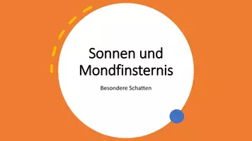 Vorschau - Arbeitsblätter - Sonnen- und Mondfinsternis Präsentation und Versuch - Seite 1