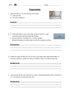 Vorschau - Arbeitsblätter - Freihandversuche Optik, Sehen, Auge - Deckblatt