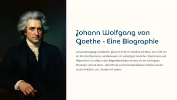 Vorschau - Arbeitsblätter - Johann Wolfgang von Goethe – Biografie, Werke und Einfluss: Eine umfassende Präsentation - Seite 1