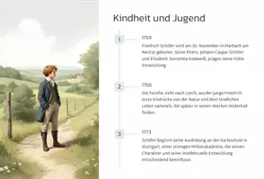 Vorschau - Fördermaterial/Inklusion - Friedrich Schiller – Biografie, Werke und Einfluss: Eine umfassende Präsentation - Seite 2