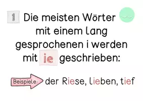 Vorschau - Poster - Rechtschreibung: "Das lang gesprochene i (ie/ih/i)" - Seite 2