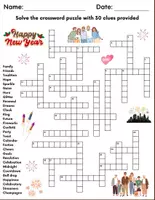 Vorschau - Arbeitsblätter - Happy New Year: Crossword & Word Search with Answers - Seite 3