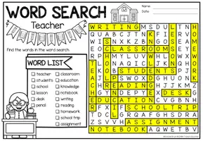 Voorbeeld - Word Search Puzzle (Teacher) | Community Helpers Docent Engels - Pagina 3
