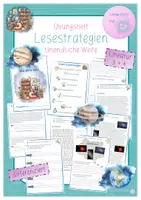 Vorschau - Arbeitsblätter - Lesestrategien nach BISS - Leseheft: Unendliche Weite (Klasse 3-5) - Deckblatt