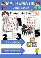 Vorschau - Arbeitsblätter - Hobbys/Hobbies Zählen/Mathematik - Klasse 1 und 2 - Deckblatt