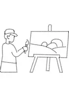 Vorschau - Arbeitsblätter - Prickelbilder / Fensterbilder Thema Hobbys/Hobbies - Grundschule - Bastelvorlagen - Seite 1