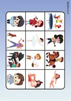 Vorschau - Mal- und Bastelvorlagen - Wortschatz Bingo - Hobbys/Hobbies (Klasse 1 und 2) - Seite 2