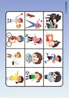 Vorschau - Mal- und Bastelvorlagen - Wortschatz Bingo - Hobbys/Hobbies (Klasse 1 und 2) - Seite 3