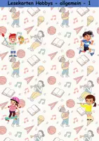 Vorschau - Mal- und Bastelvorlagen - Lesekarten/Bildkarten Hobbys/Hobbies mittelschwer - DaZ/DaF, Deutsch (Grundschule) - Seite 1