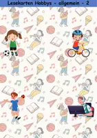 Vorschau - Mal- und Bastelvorlagen - Lesekarten/Bildkarten Hobbys/Hobbies mittelschwer - DaZ/DaF, Deutsch (Grundschule) - Seite 2