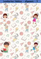 Vorschau - Mal- und Bastelvorlagen - Lesekarten/Bildkarten Hobbys/Hobbies mittelschwer - DaZ/DaF, Deutsch (Grundschule) - Seite 3