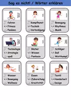 Vorschau - Mal- und Bastelvorlagen - Sag es nicht Hobbys/Hobbies - DaZ/DaF, Deutsch (Spiel) - Seite 2