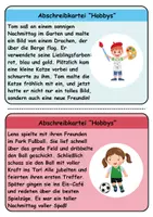 Vorschau - Unterrichtsreihen - Abschreibkartei Thema Hobbys/Hobbies - DaZ/DaF, Deutsch (schreiben) - Seite 1