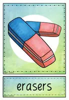 Vorschau - Bildkarten - Englisch - school things - Bildkarten - flashcards - - Seite 3