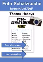 Vorschau - Unterrichtsreihen - GRATIS Foto-Schatzsuche Hobbys/Hobbies - DaZ/DaF, Deutsch (Klassenspiel) - Deckblatt