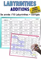 Aperçu - Feuilles d'exercices - Labyrinthes Math Addition (100 à 100 000) - Page de couverture