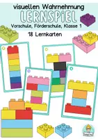 Vorschau - Stationenlernen - Lernspiel visuelle Wahrnehmung Vorschule, Klasse 1, Förderschule - Deckblatt