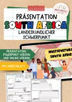 Vorschau - Arbeitsblätter - South Africa | Landeskunde | Präsentation | Merkblatt - Deckblatt