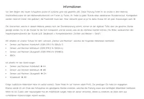 Vorschau - Stundenentwürfe - Ganzjahresplanung_Mathematik_Denken und Rechnen_Jahrgang 4 - Seite 1