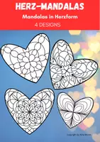 Vorschau - Mal- und Bastelvorlagen - Herz-Mandalas, Valentinstag, Muttertag, Vatertag - Deckblatt