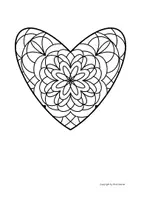 Vorschau - Mal- und Bastelvorlagen - Herz-Mandalas, Valentinstag, Muttertag, Vatertag - Seite 1