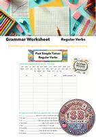 Vorschau - Arbeitsblätter - Worksheet Past Simple Tense: Regular Verbs - Deckblatt