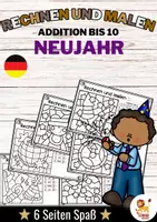 Aperçu - Feuilles d'exercices - Rechen-Mal-Blätter - Addition bis 10 (Neujahr / Silvester) Nouvelle année Additions Mathématiques Allemand - Page de couverture