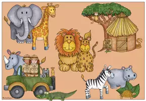 Vorschau - Arbeitsblätter - Wimmelbild Safari inklusive ABs - Seite 3