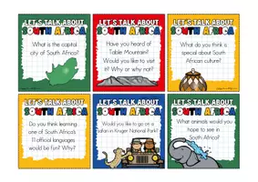 Vorschau - Spiele - South Africa | Conversation Cards | Sprechen | Speaking Prompts - Seite 1