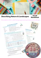 Vorschau - Arbeitsblätter - Vocab Worksheet: Describing Nature and Landscapes (Advanced) - Deckblatt