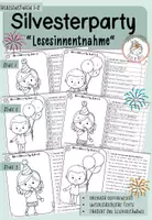 Vorschau - Arbeitsblätter - Lies genau! - "Silvesterparty" - Kl. 1+2 - Deckblatt