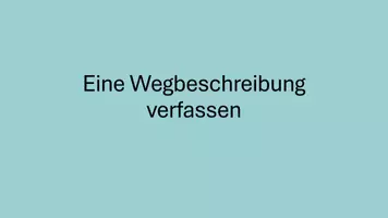 Vorschau - Arbeitsblätter - Wegbeschreibung 5-6 / Reale Schreibanlässe - Seite 1
