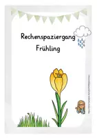 Vorschau - Arbeitsblätter - Rechenspaziergang Frühling (3-fach differenziert) - Deckblatt