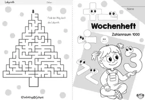 Vorschau - Stationenlernen - Zahlenraum 1000 Klasse 3 | Wochenheft 1 Mathematik - Seite 1